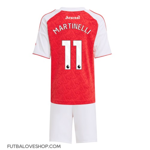 Dres Arsenal Gabriel Martinelli #11 Domáci pre deti 2025-26 Krátky Rukáv (+ trenírky)